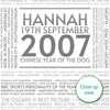 Personalised 2007 Facts Print UK - personalised 2007 print - birthday gift idea