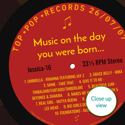 Personalised Music Print - 2007 On The Day You Were Born Record Label Print - birthday gift idea