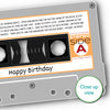 Personalised Music Print - 1972 On The Day You Were Born Cassette Tape Print - 1972 birthday gift idea