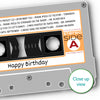 Personalised Music Print - 1962 On The Day You Were Born Cassette Tape Print - 1962 birthday gift idea