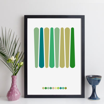 Personalised Abstract Geometric Art Special Date Print