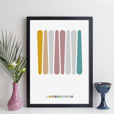 Personalised Abstract Geometric Art Special Date Print