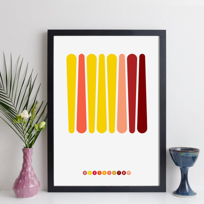 Personalised Abstract Geometric Art Special Date Print