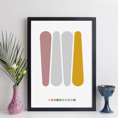Personalised Special Year Abstract Geometric Art Print
