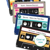 Personalised Cassette Tape Print - 8 Tumbling Tapes