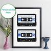 Personalised Cassette Mix Tape Print