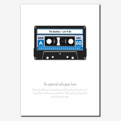 Personalised Cassette Tape Print - One