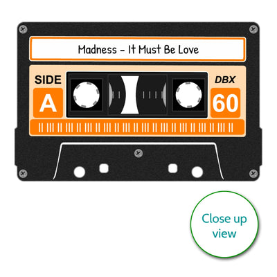 Personalised Cassette Tape Print - One