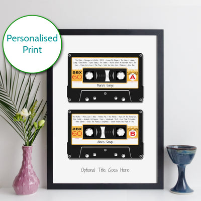 Personalised Cassette Mix Tape Print