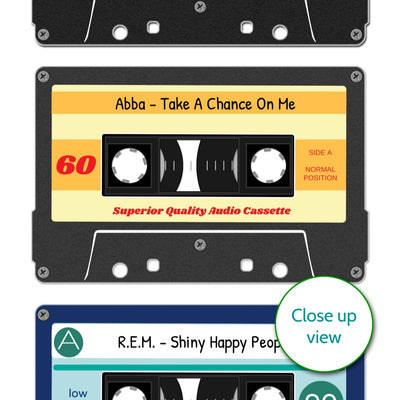 Personalised Cassette Tape Print - Three