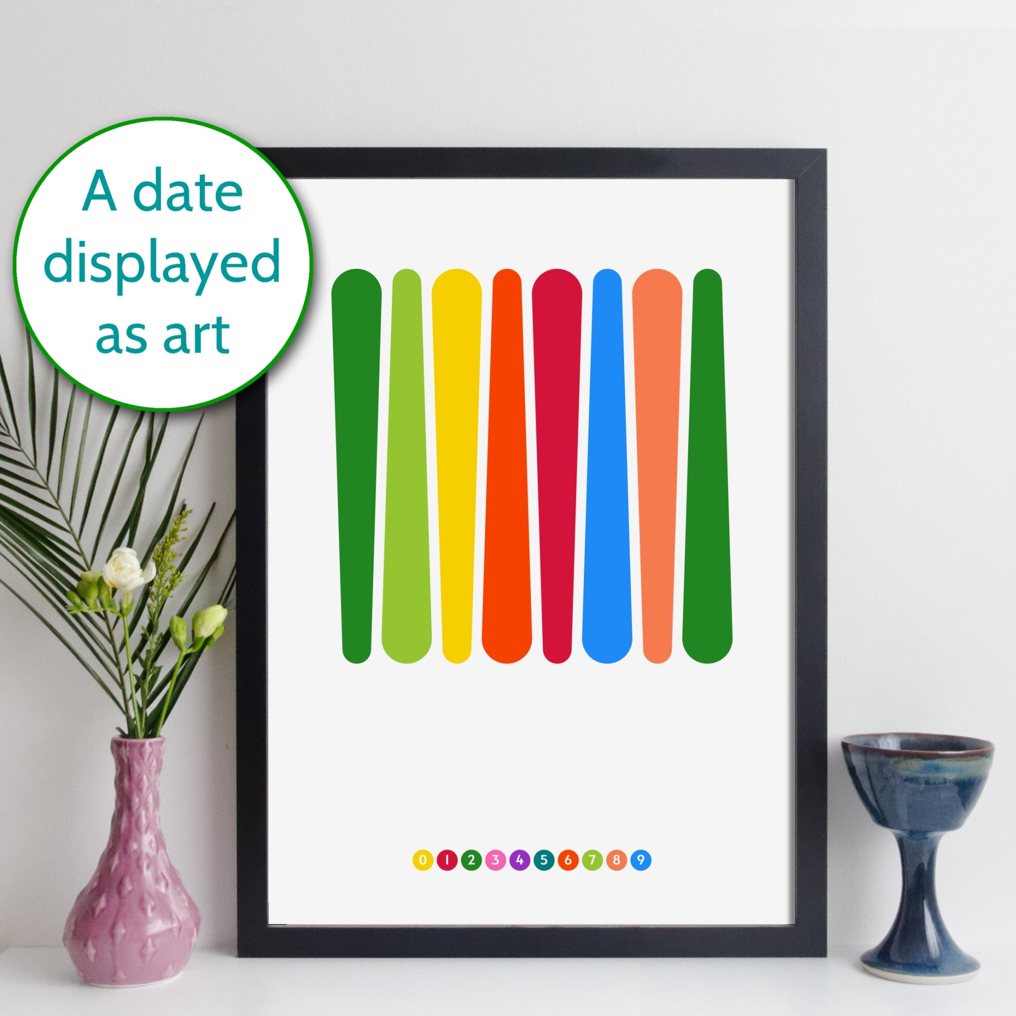 Personalised Abstract Geometric Art Special Date Print