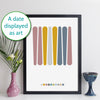 Personalised Abstract Geometric Art Special Date Print