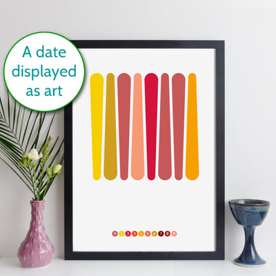 Personalised Abstract Geometric Art Special Date Print