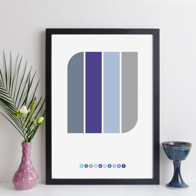Personalised Special Year Abstract Art Print