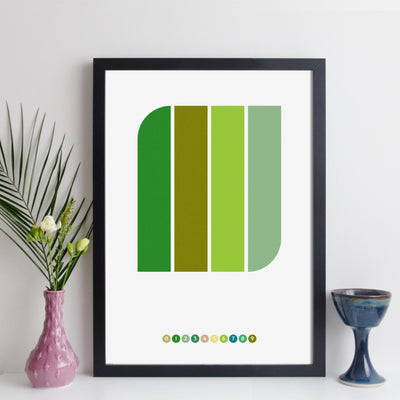 Personalised Special Year Abstract Art Print