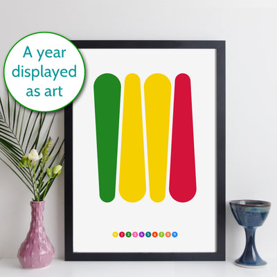 Personalised Special Year Abstract Geometric Art Print