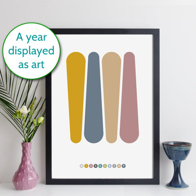 Personalised Special Year Abstract Geometric Art Print