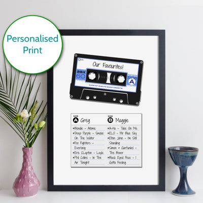 Personalised Cassette Mixtape Print