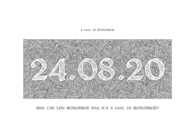 Personalised Date Print - Contemporary Antique