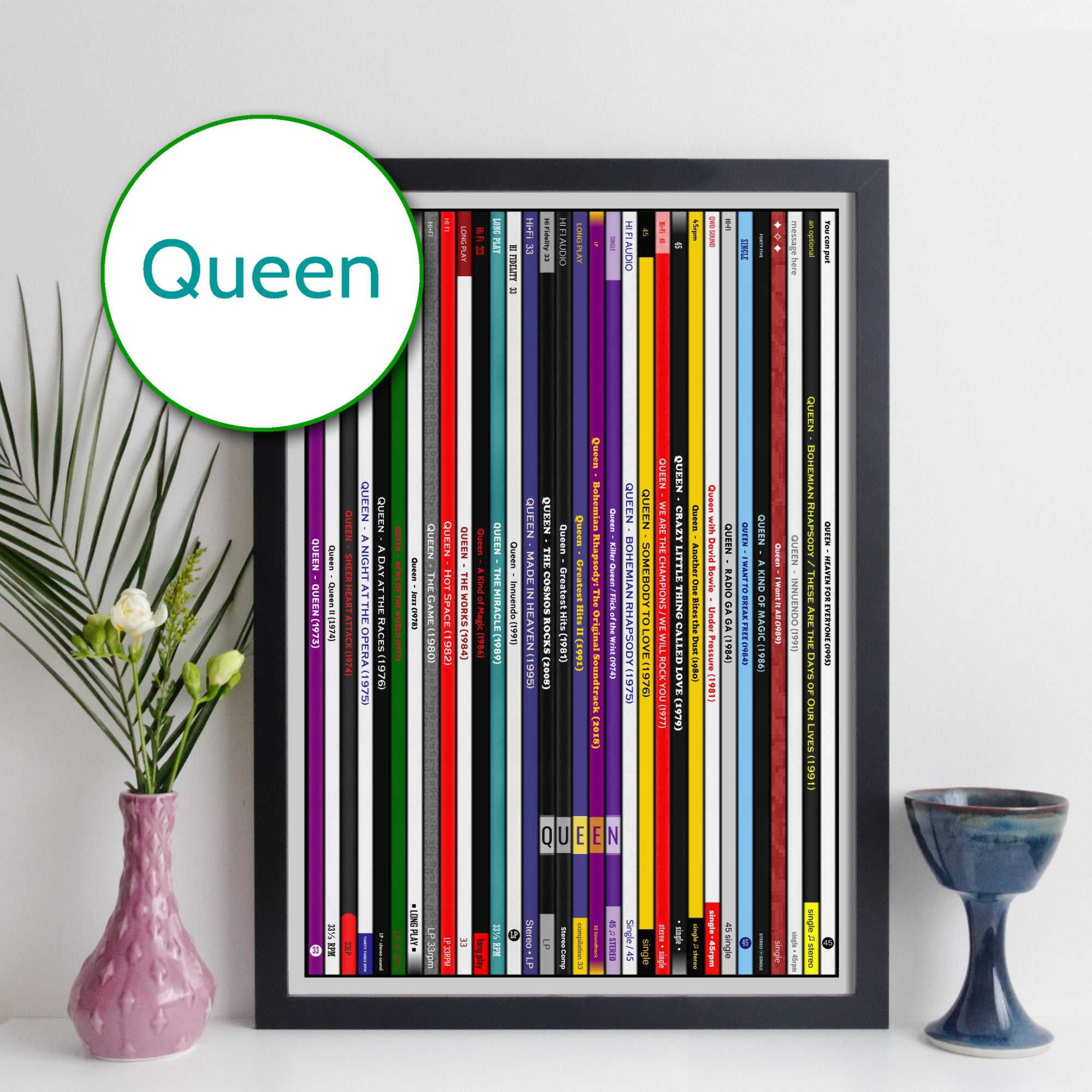 Queen Discography Print