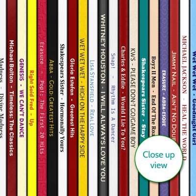 Personalised Record Collection Print - Any Year Of Music