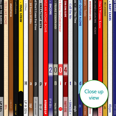 Personalised Record Collection Print - Any Year Of Music