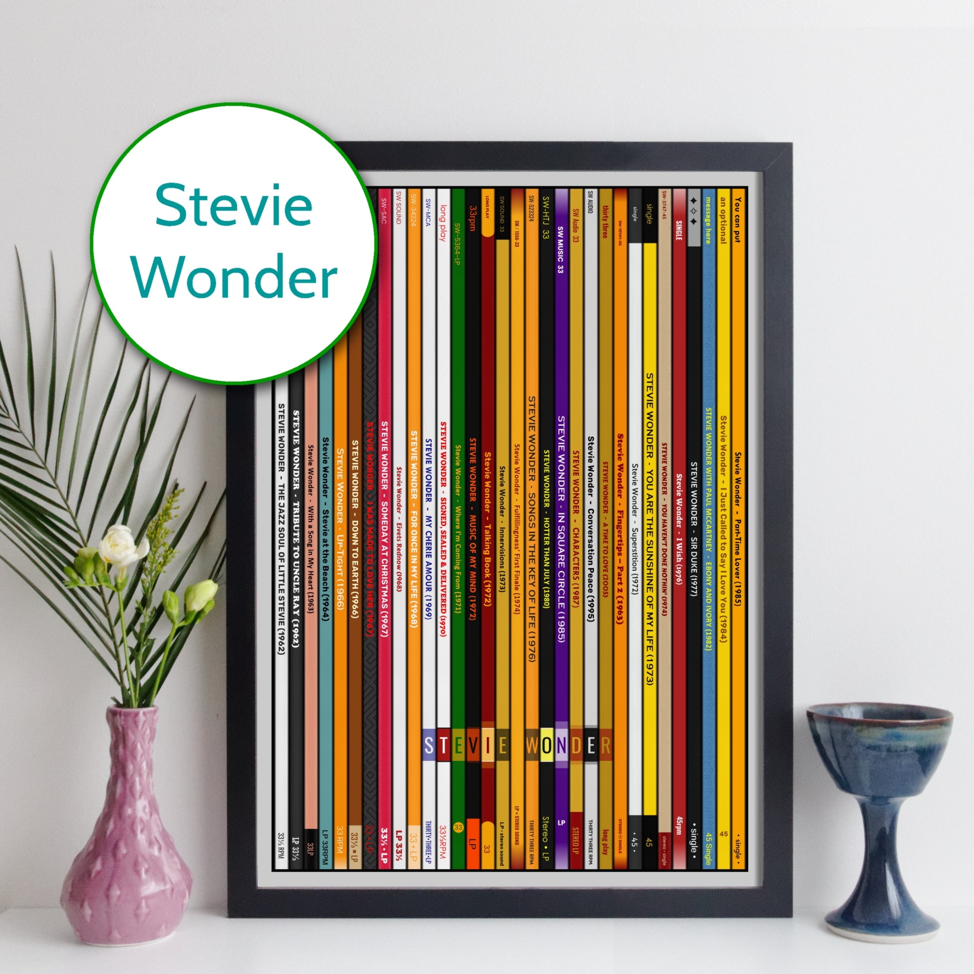 Stevie Wonder Discography Print
