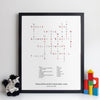Personalised Toddler Words Crossword Print - classic style