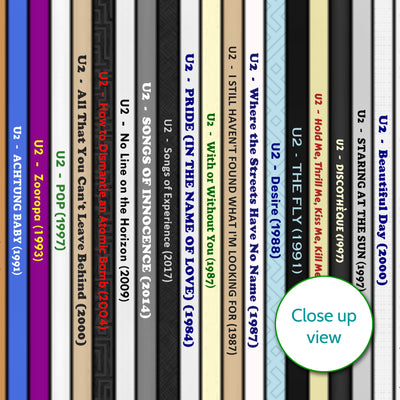 U2 Discography Print